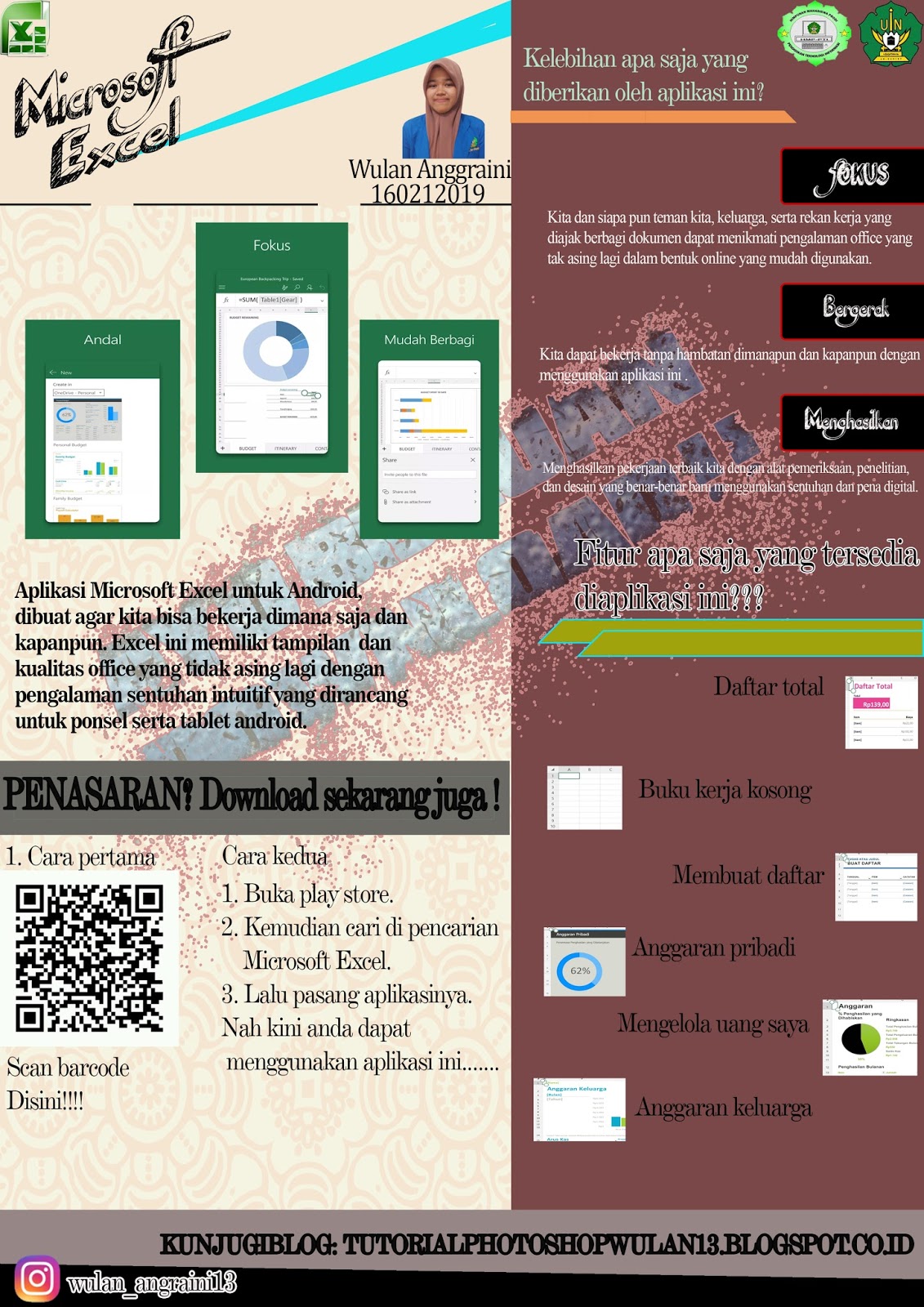 Gambar Poster Dibuat Berwarna Warni Lengkap Dengan Warna Kontras Sehingga Sketsa