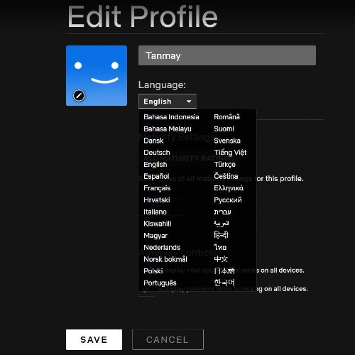 De taal op Netflix wijzigen
