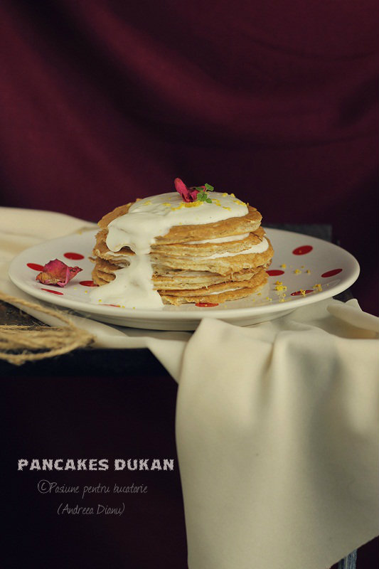 Pancakes cu vanilie si crema de branza, Dukan