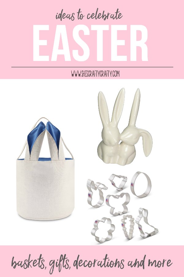basket, easter, eggs, cookie cutters, bunny