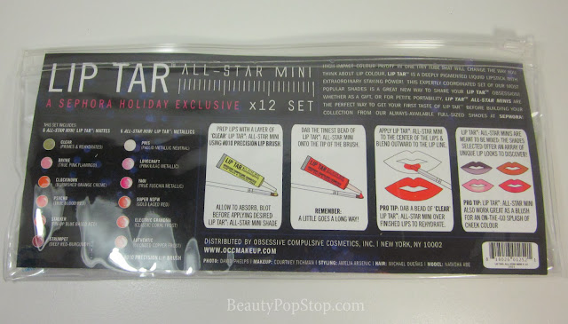 occ lip tar all-star mini x 12 set swatches and review