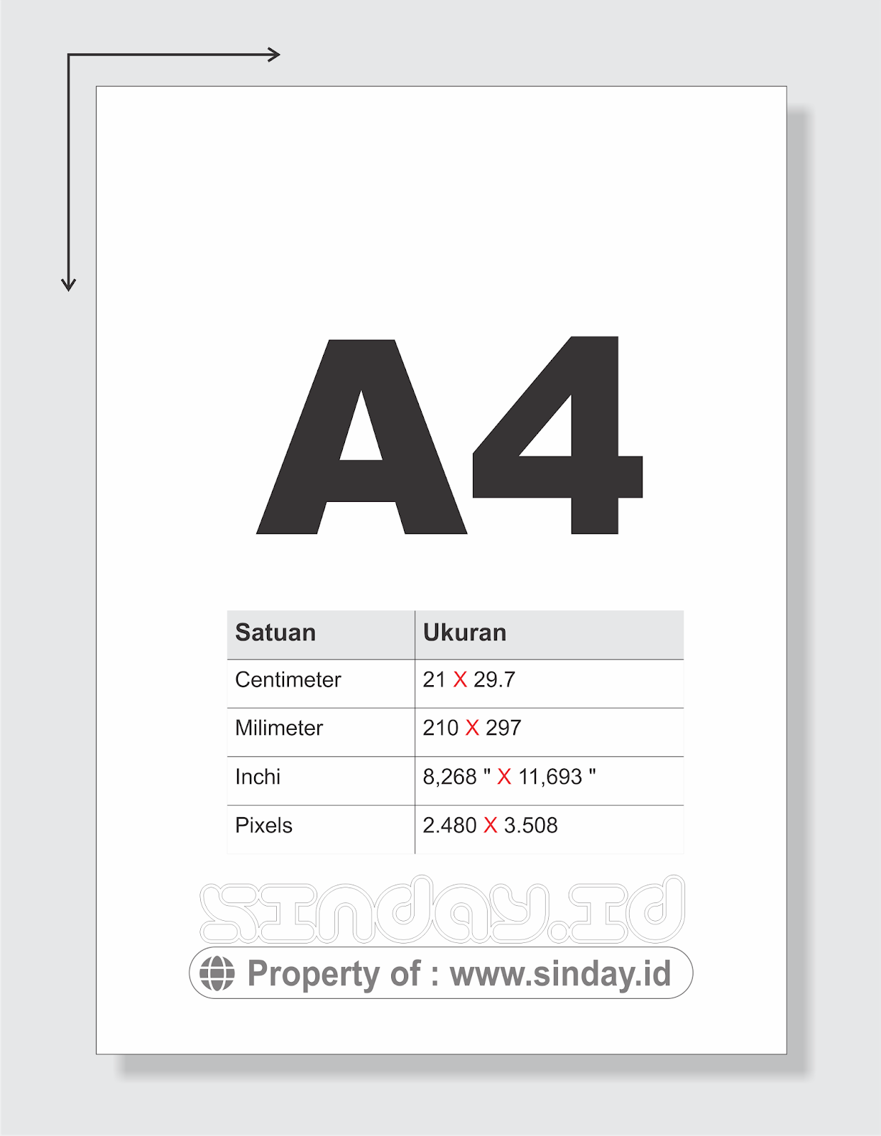 Ukuran Kertas A4 Dalam Cm Mm Inchi Dan Pixels Sinday Id