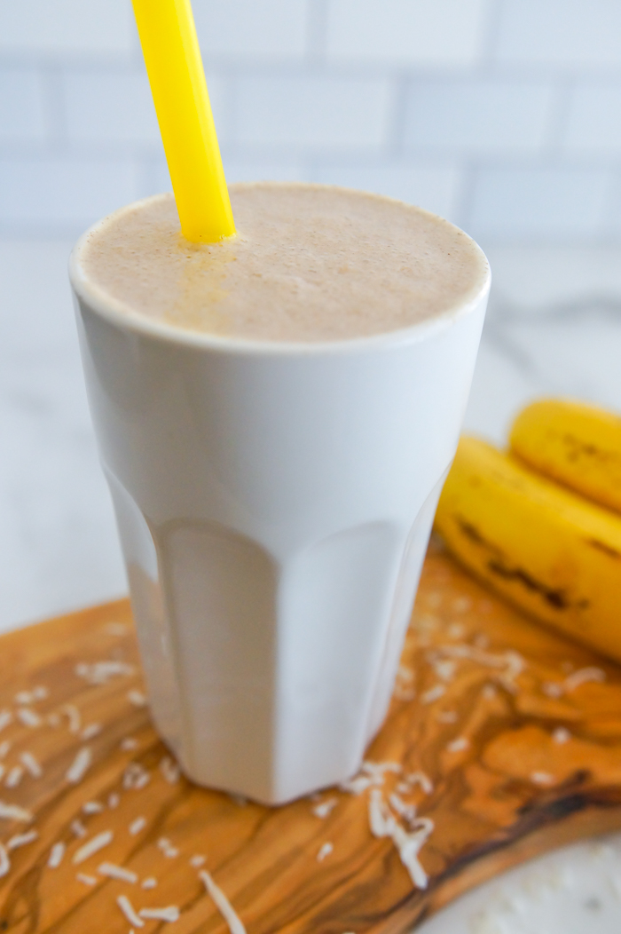 Coconut Butter-Banana Smoothie: a satisfying smoothie that's gluten-free, dairy-free, and free of added sugars