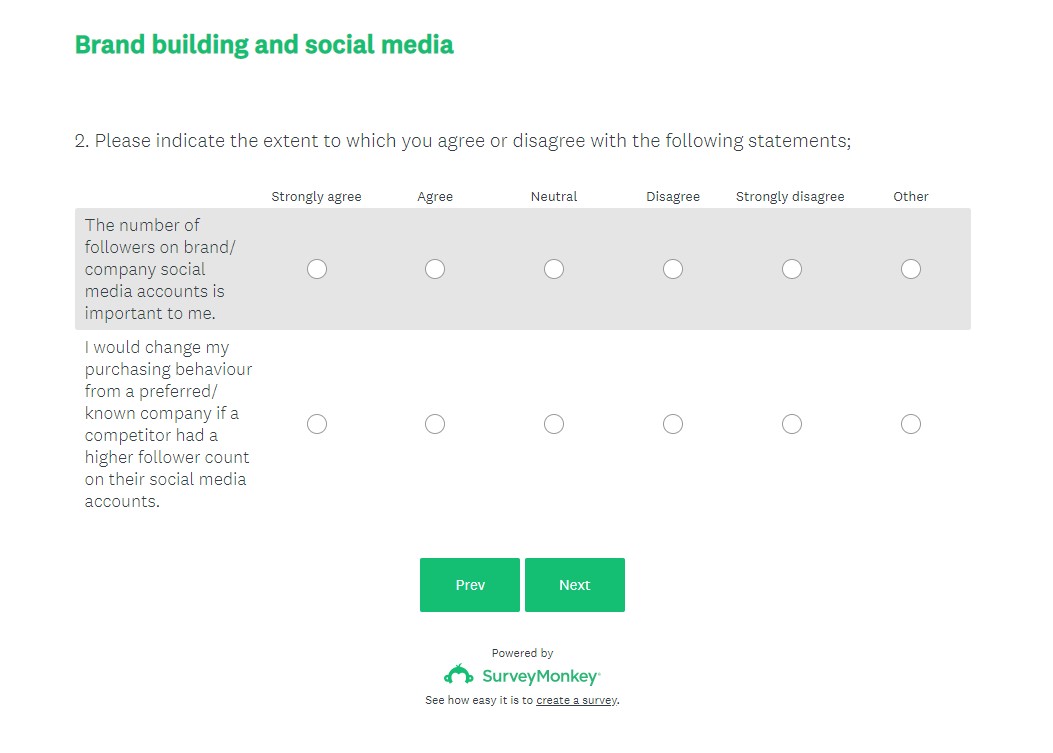 How To Make A Likert Scale On Survey Monkey Likert