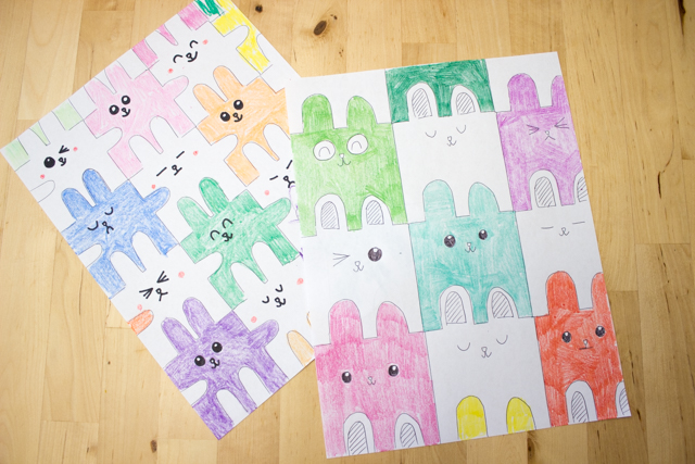 How to Draw Bunny Tessellations- A FUN STEAM kids Mathematics activity for Easter