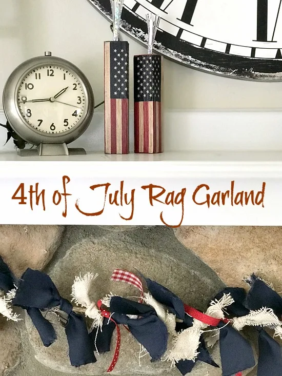 clock , firecrackers and rag garland with overlay