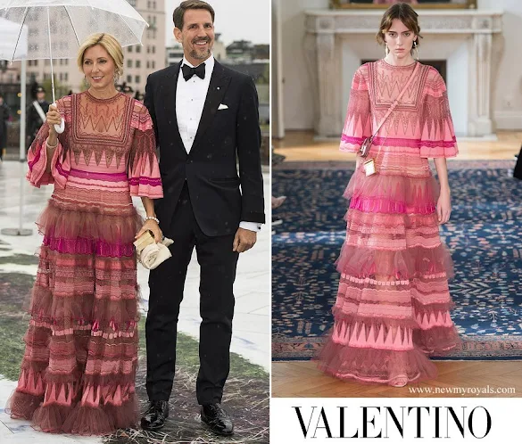 Crown Princess Marie Chantal wore Valentino Dress from Resort 2017 Collection