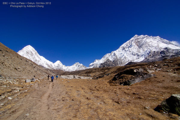 Pumori, Lingtren, Khumbutse, and Nuptse