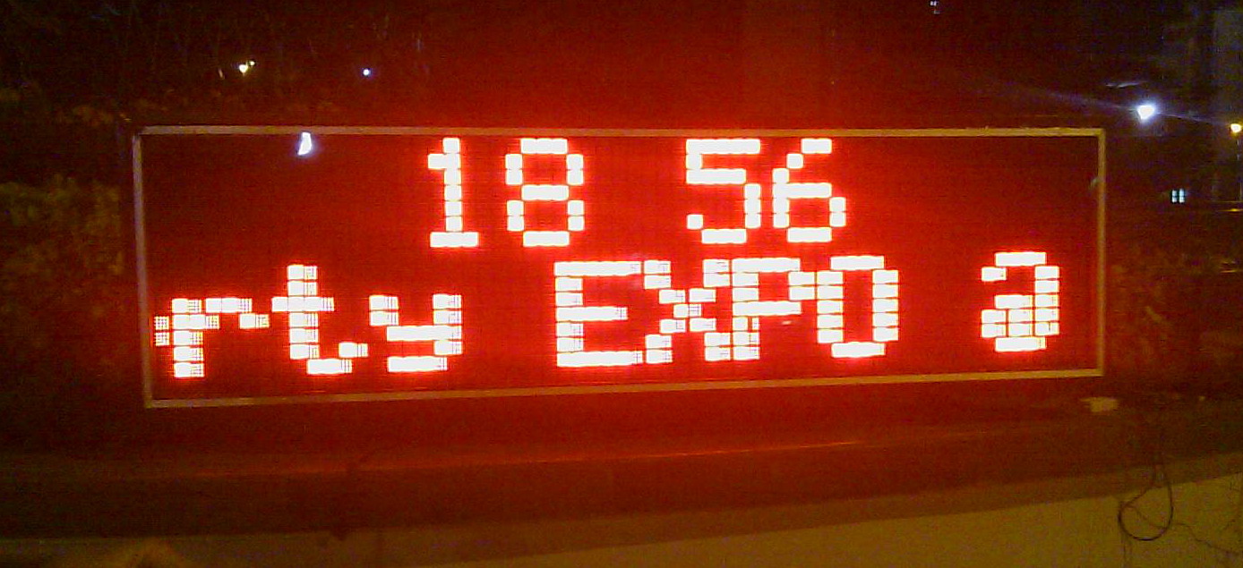 Scoreboard and Running Text Running Text (Moving Sign)