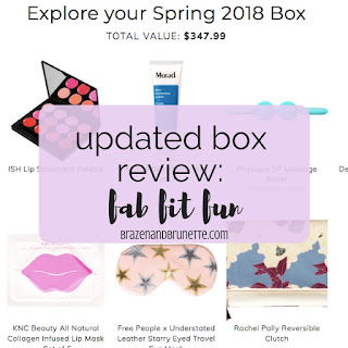 What products of a Fab Fit Fun subscription box are a hit or a miss? How many "fab", "fit", and "fun" products do you actually get? I'm answering both these questions by taking a look back at my last 3 boxes - Spring 2018, Winter 2017, and Fall 2017 and talking about whether or not Fab Fit Fun is still worth it. lifestyle blog. | brazenandbrunette.com