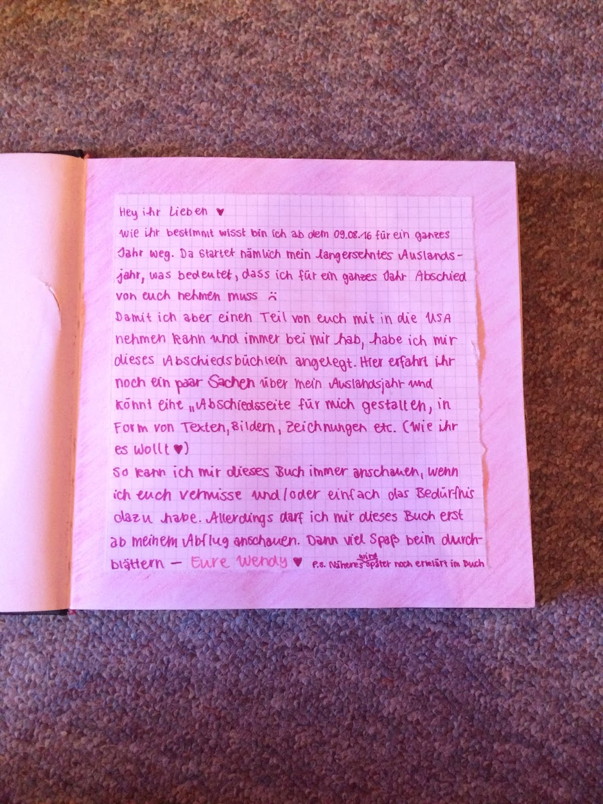 Auslandsjahr USA 16/17 Abschiedsbuch