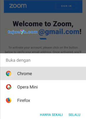 Cara buat akun zoom lewat hp / komputer