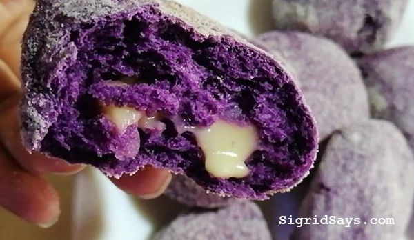 ube pandesal in Bacolod - Bacolod blogger - Bacolod food blogger - Bacolod City - Maid in Bacolod - food delivery service - breads - Bacolod bakeshop - homebakers - Bacolod homebakers - home-based business - ube pandesal recipe - cheesy ube pandesal - cheese filling