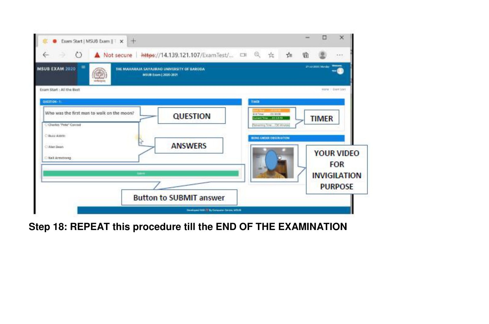 MSU Online Entrance Exam Portal Https exam msubaroda ac in 