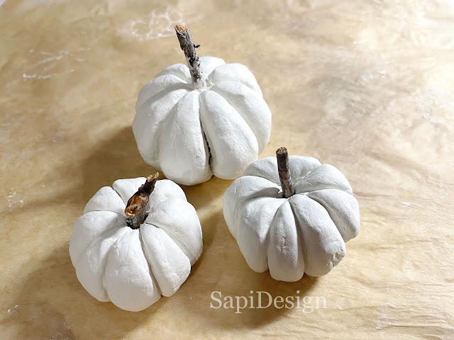 das modelling clay pumpkins halloween SapiDesign