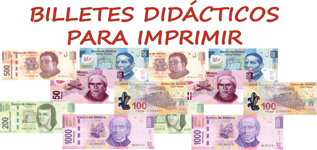 billetes de juguete para imprimir