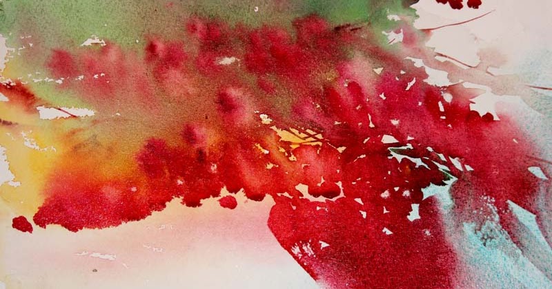 Watercolours With Life: Early Morn : Hawthorn Berries in Watercolour 2016