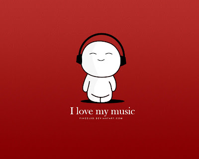 I Love My Music - Emoticon REDe wallpapers