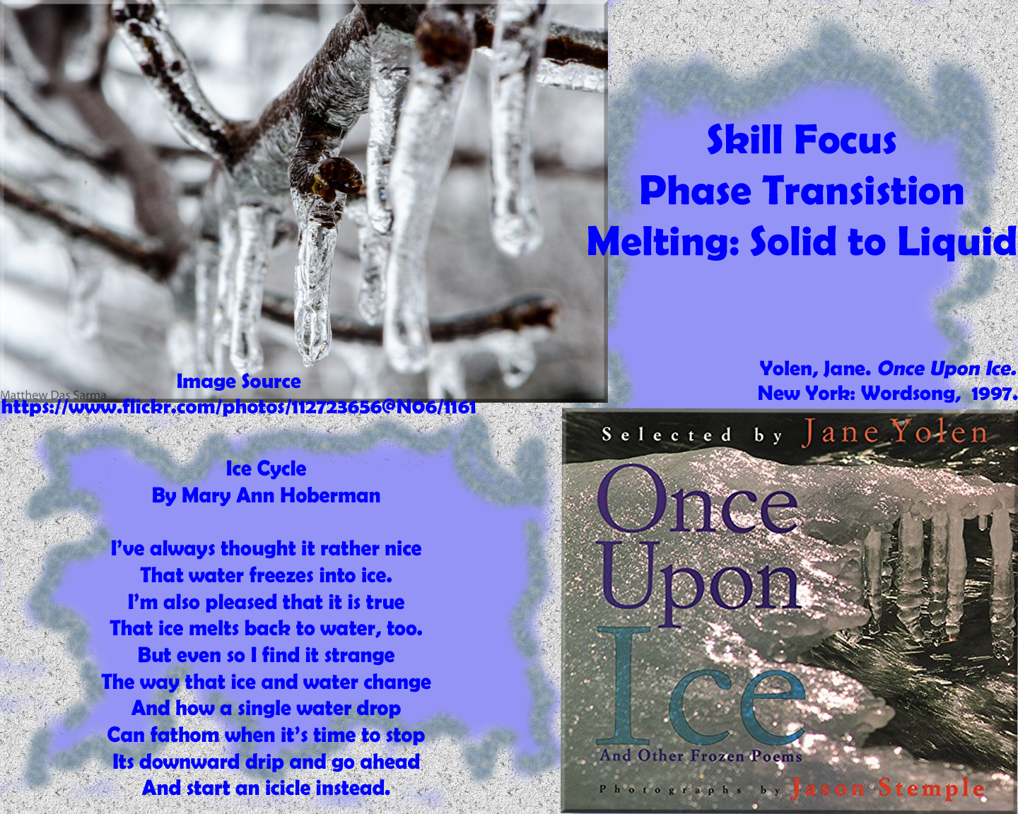 Poetry for Children Science + Poetry = Solids, liquids, freezing & melting