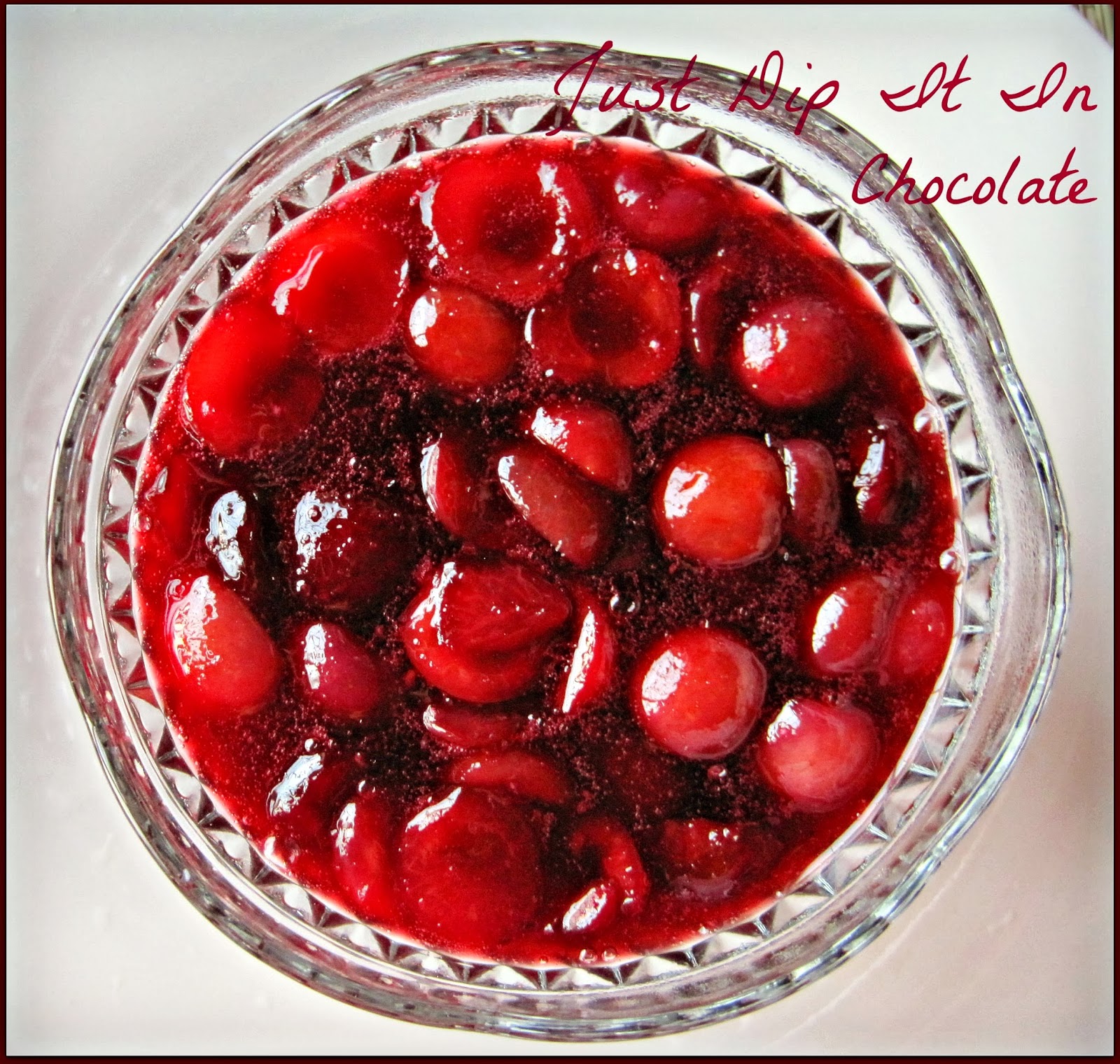 Just Dip It In Chocolate Fresh Cherries and Hibiscus Holiday Sauce Recipe