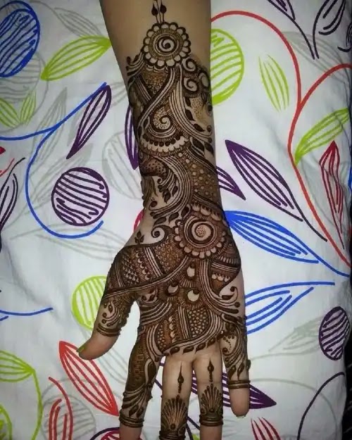 full-hands-mehndi-design-53 full-hands-mehndi-design-for-girls-for-one-back-hand-side