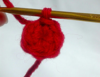 ループ作りの輪編み, crochet of a single stitch cirle from loop, 短针编织圆圈的开头,