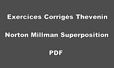 Exercices Corrigés Thevenin Norton Millman Superposition PDF