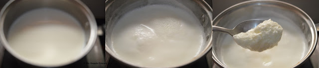 Step 1 - Add curd and curdle the milk for rasgulla