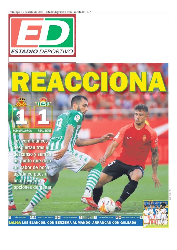 Betis, Estadio Deportivo: "Reacciona"