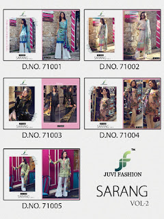 Juvi fashion Sarang vol 2 Lawn Cotton pakistani suits