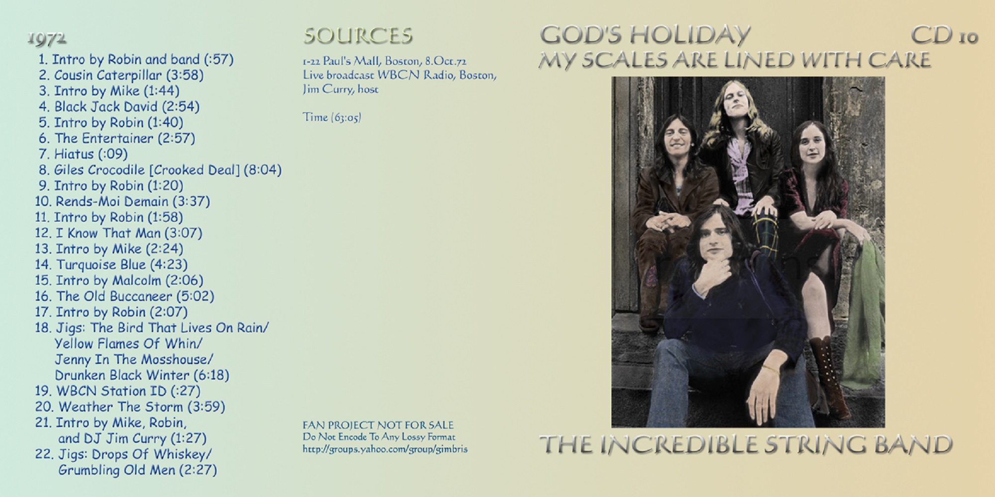 T.U.B.E. Incredible String Band God's Holiday (STU/FLAC) 16 CD's