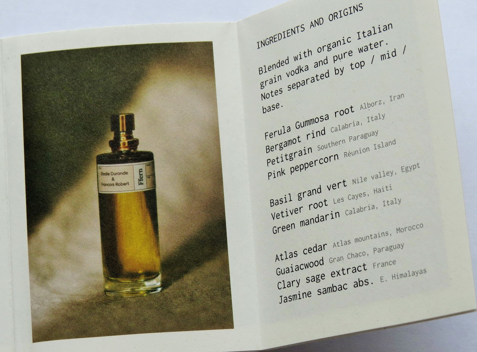 Beauty Balm Ffern Organic Small Batch Perfume Spring 20