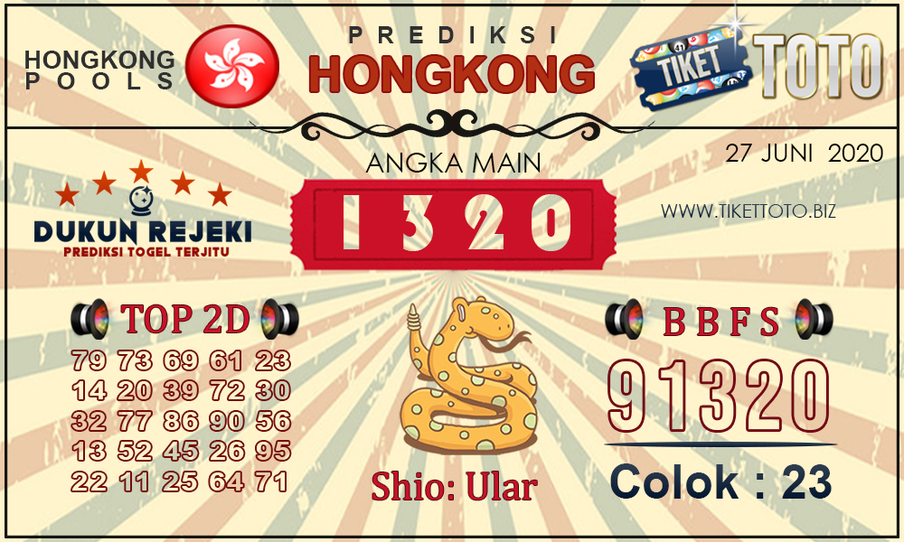 Prediksi Togel HONGKONG TIKETTOTO 27 JUNI 2020
