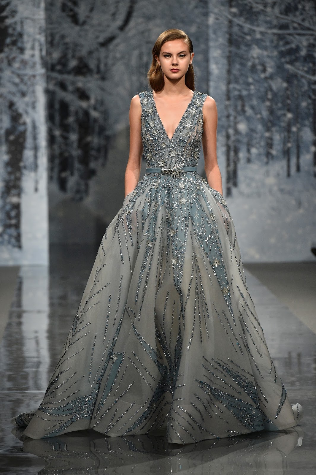 ZIAD NAKAD - Paris Fashion Week Fall-Winter 2017-2018 “THE SNOW CRYSTAL FOREST” during Paris Haute Couture Fashion Week