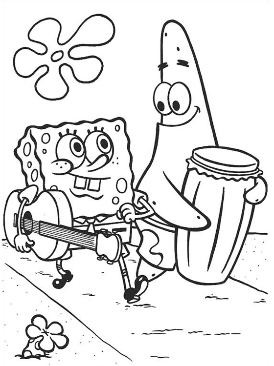 a coloring pages of spongebob - photo #21