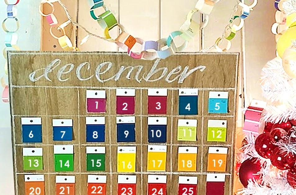 paint chip advent calendar homeward found decor
