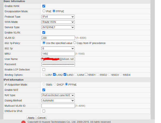 Setting Modem Indihome Huawei HG8245H Konfigurasi PPPoE