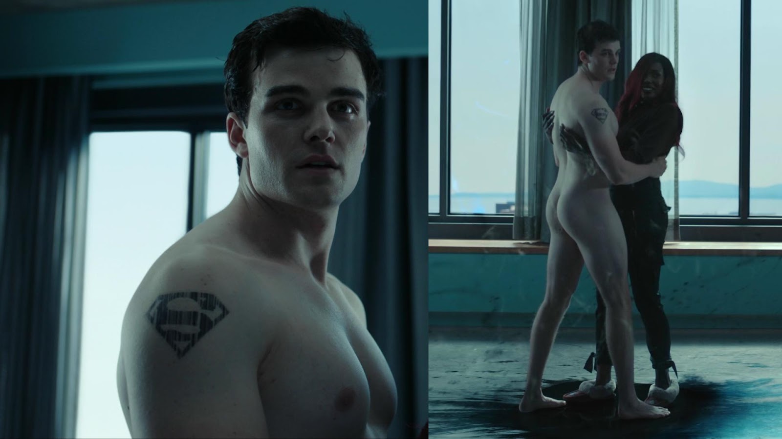 Joshua Orpin beautiful naked bum again in Titans S02E07 