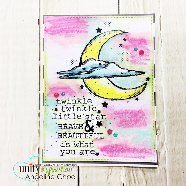 ScrappyScrappy: New Year Blog Hop with Unity Stamp - Twinkle #scrappyscrappy #unitystampco #kotm #card #cardmaking #americancrafts #creativedevotion #gelcrayons #pastelcrayon #watercolor #tonicstudios #nuvoglitterdrop #twinkletwinklelittlestar #papercraft #stamp #stamping