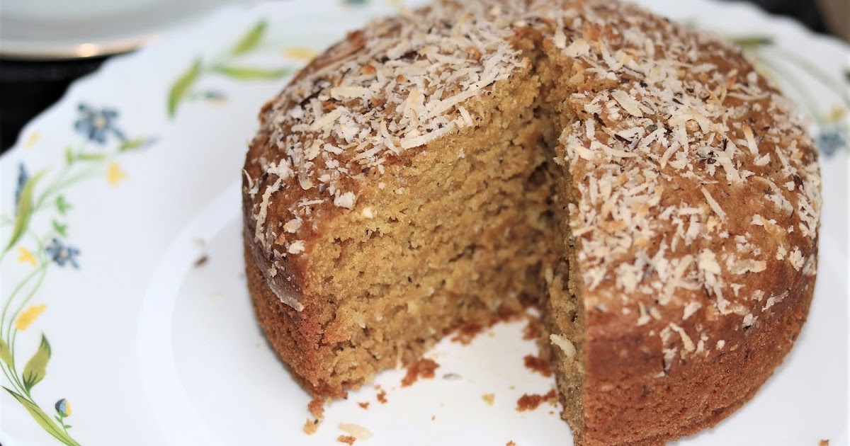 Eggless Coconut Cake No Oven, No Maida, No Eggs Eggless Coconut Cake No Oven, No Maida, No Eggs