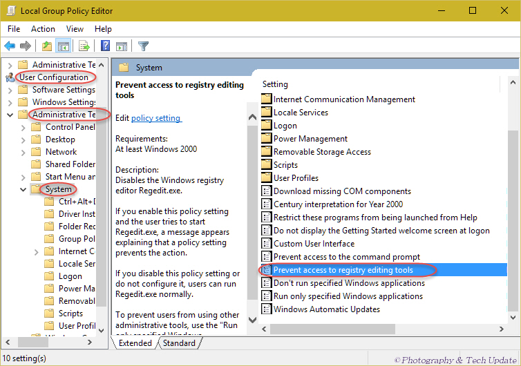 Disable Windows 7 Power Management Registry