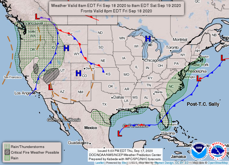 Weather Briefing for Friday, September 18, 2020 Thunder Pig