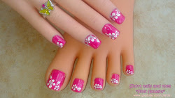 nail toe flower designs easy nails short nailart simple pink toenail flowers fall dotting very diamonds french cute summer fingernails