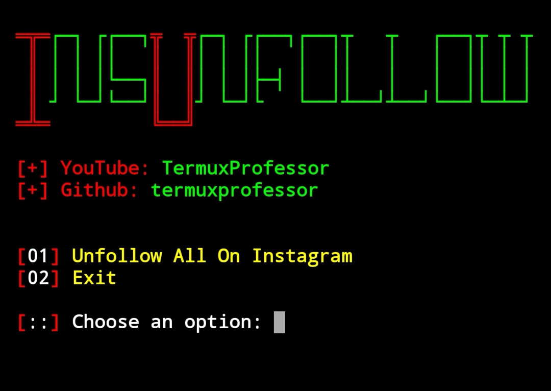 GitHub termuxprofessor/insunfollow Tool For Unfollow All Your