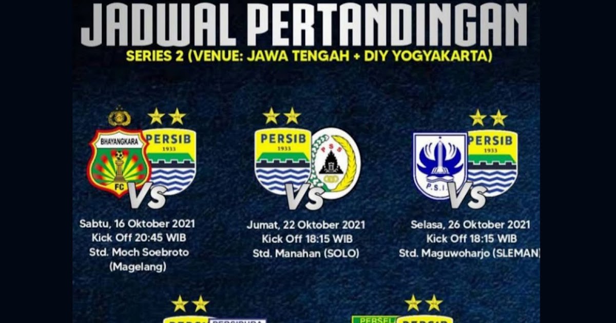 Jadwal liga 1 2021, persib