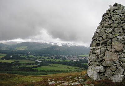 The cairn on Craig Vallich, Ballater, Deeside walks