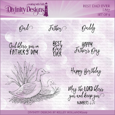Divinity Designs Stamp Set: Best Dad Ever