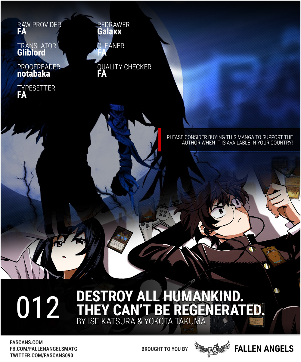 Destroy All Humankind. They Can’t Be Regenerated.: Chapter 12 - Page 1