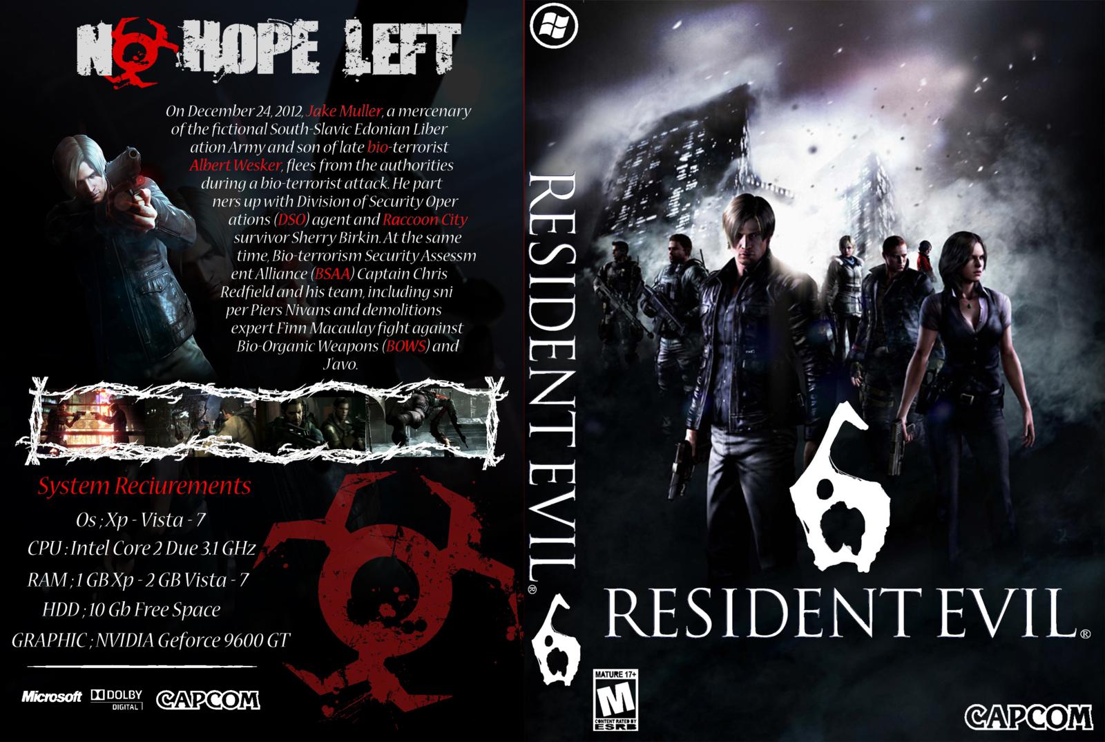 Capa Jogo Resident Evil 6 PC.