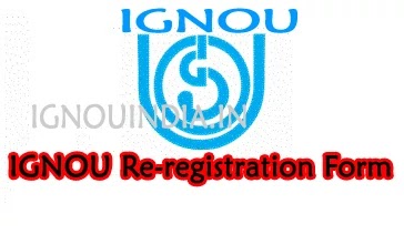 Re-registration form ignou online